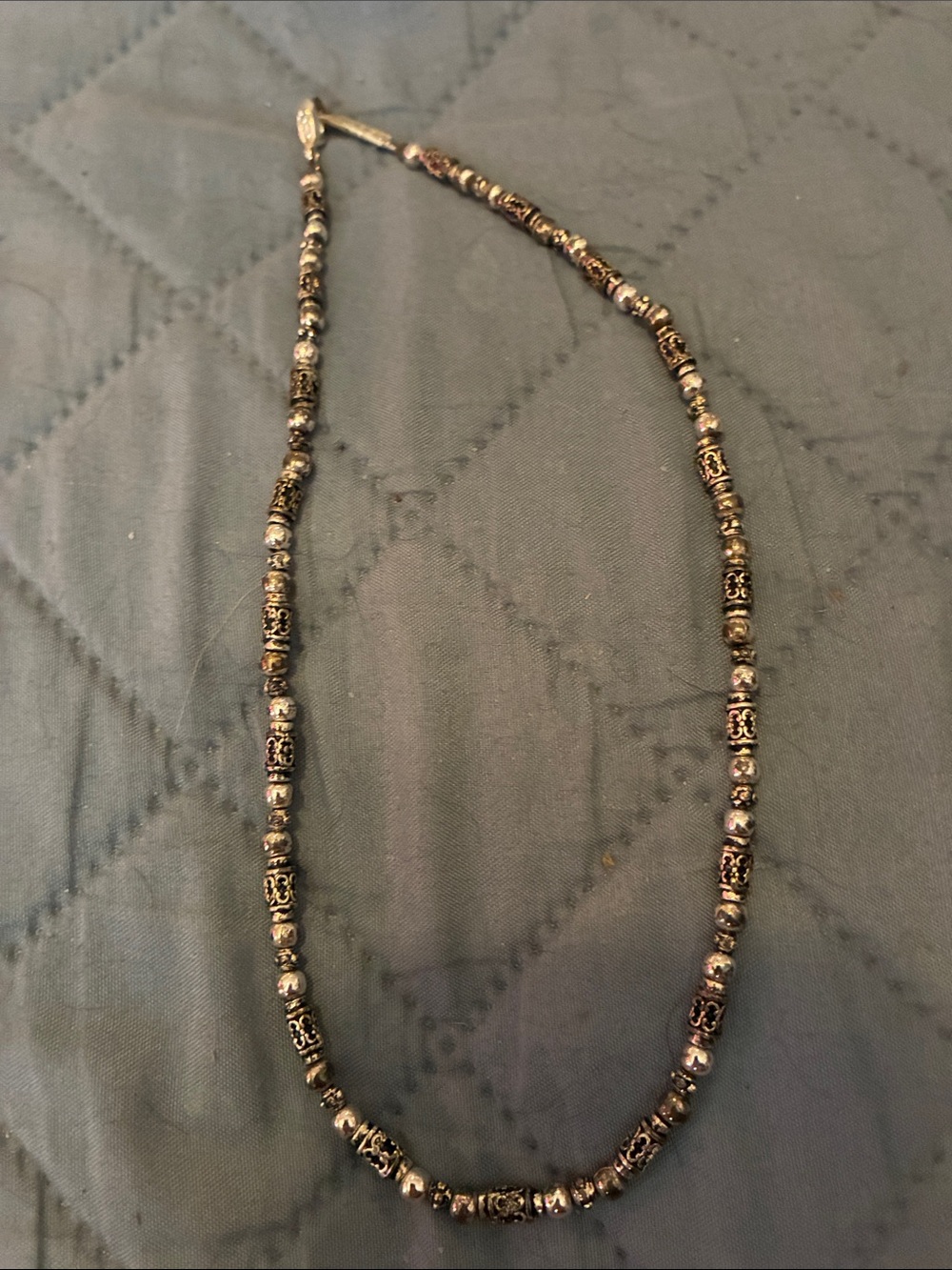 Napier Silver-Tone Beaded Women's Necklace 15”